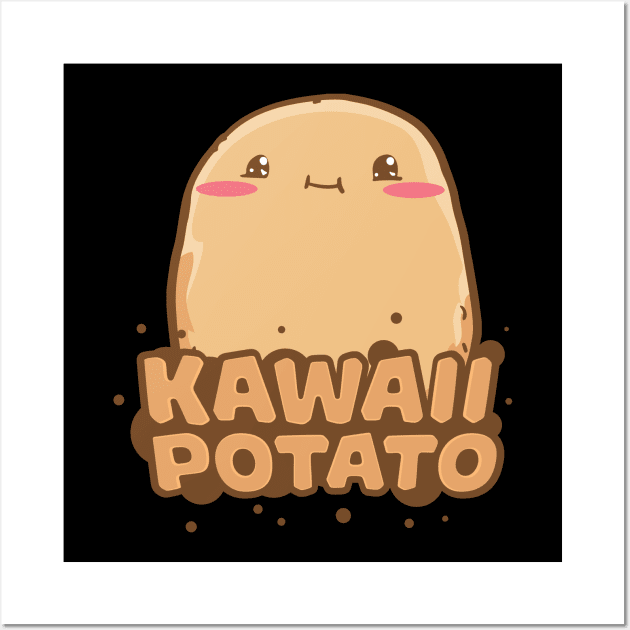 Kawaii Potato Anime Wall Art by CreativeGiftShop